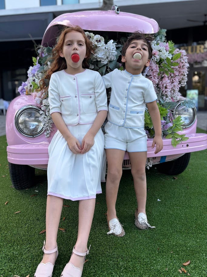 We The Kids Girls Set - White/Lilac