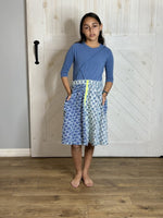 We The Kids Neon Zipper Jean Skirt