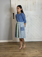 We The Kids Neon Zipper Jean Skirt