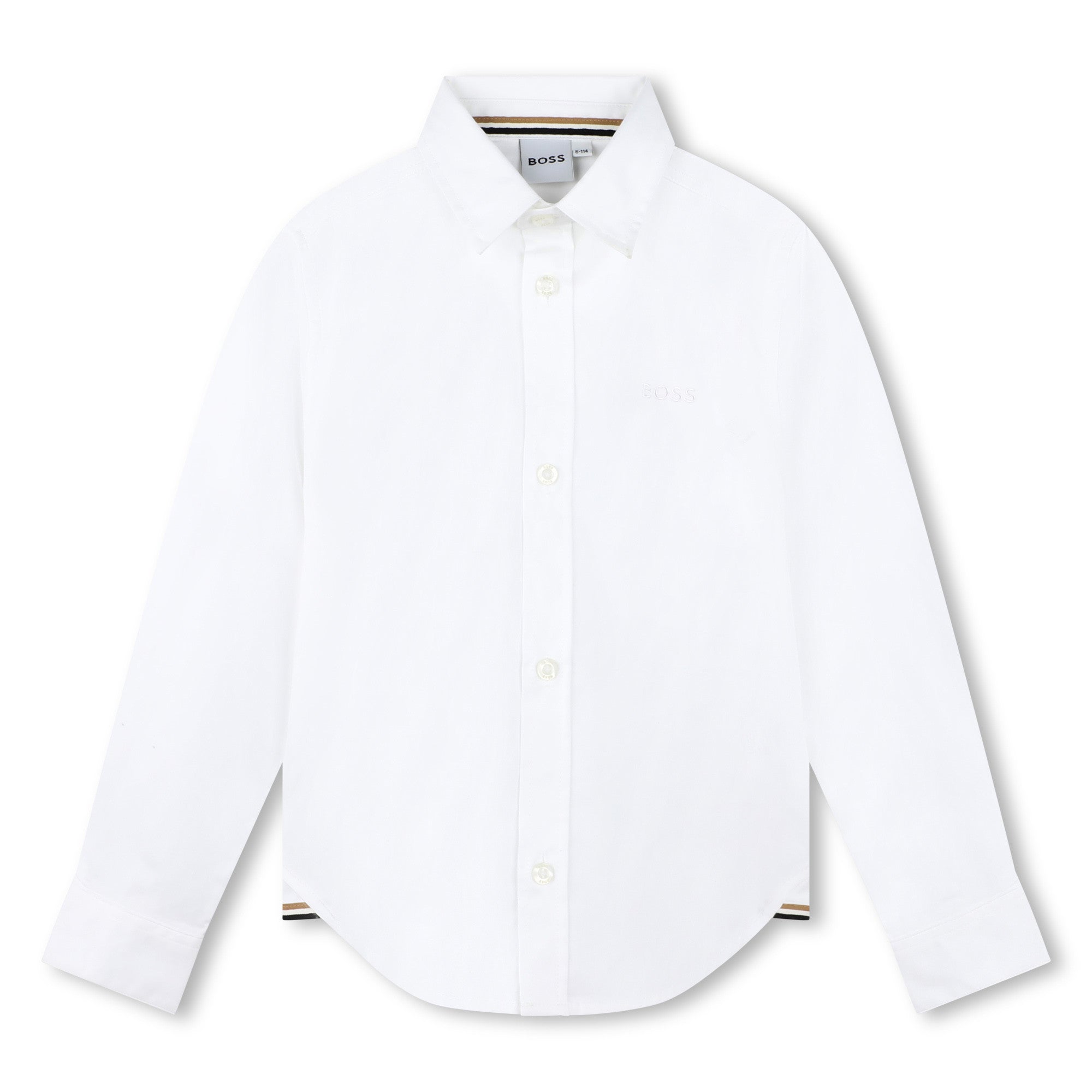 BOSS-Boys White Logo Shirt BOSS-Boys White Logo Shirt