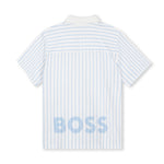 Hugo Boss Striped Sleeves Polo - White