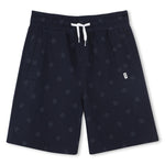 Hugo Boss All Over B Print Shorts - Navy