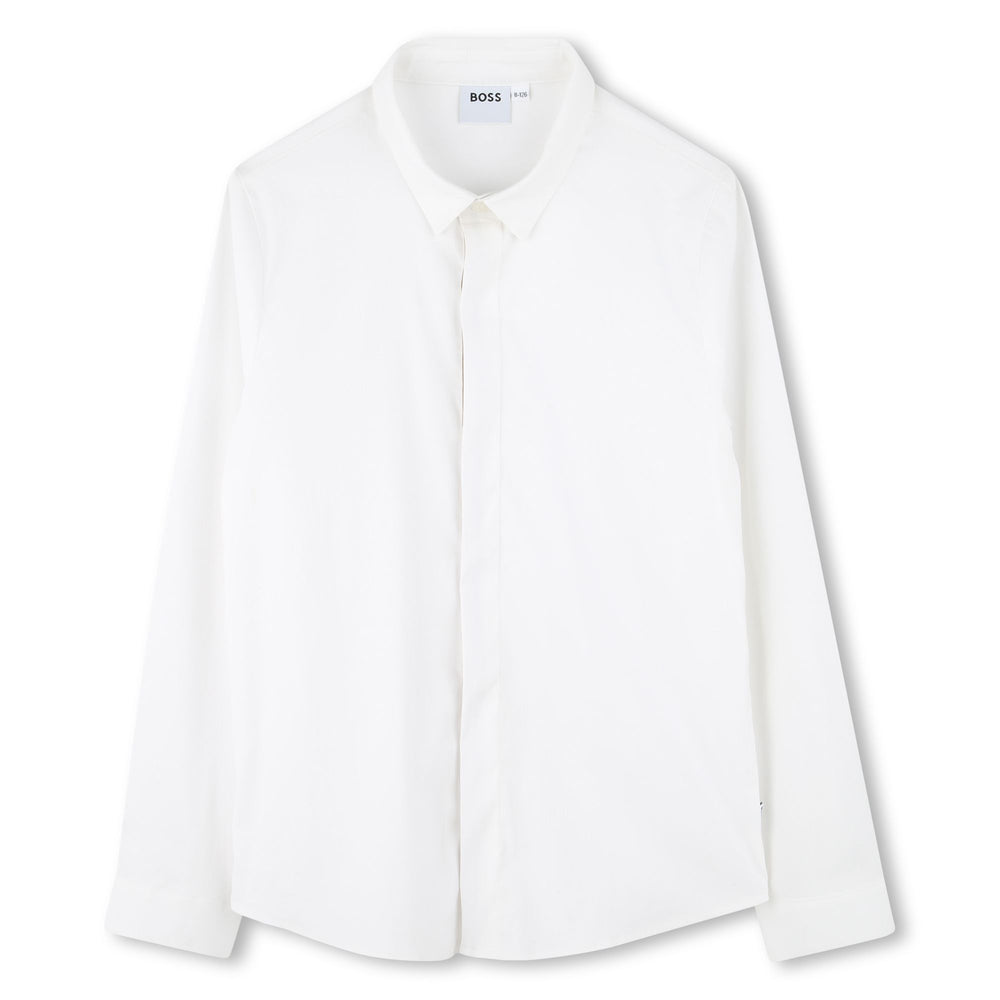 Hugo Boss Long Sleeve Button Down Shirt - White