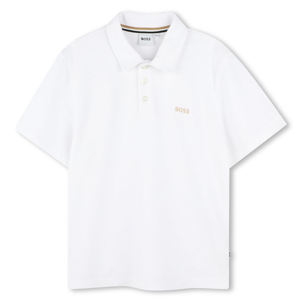 Hugo Boss Loose Fit Polo - White