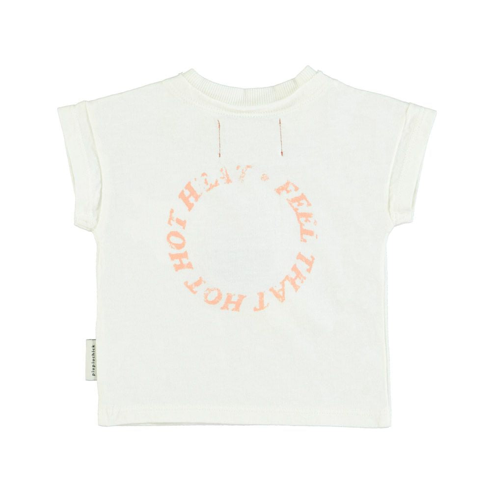 Piupiuchick Ecru Baby T-shirt - Heart