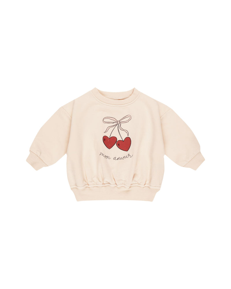 Quincy Mae Relaxed Fleece Sweat Set - Mon Amour