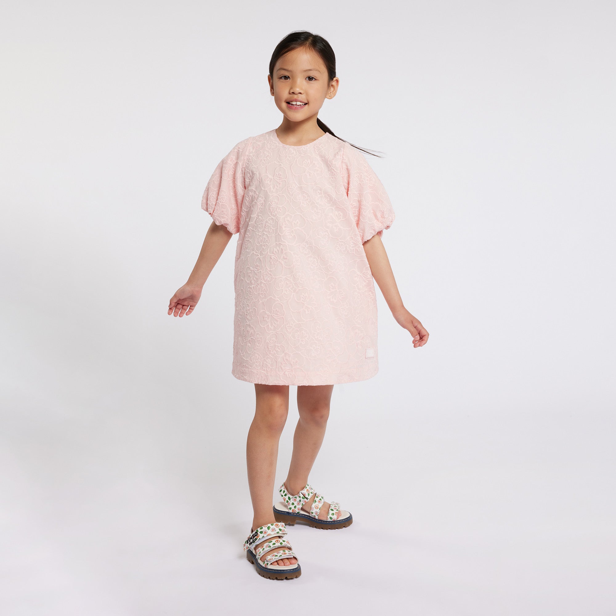 kenzo dress pink Kenzo KIDS-Girls Pink Floral Logo Dress
