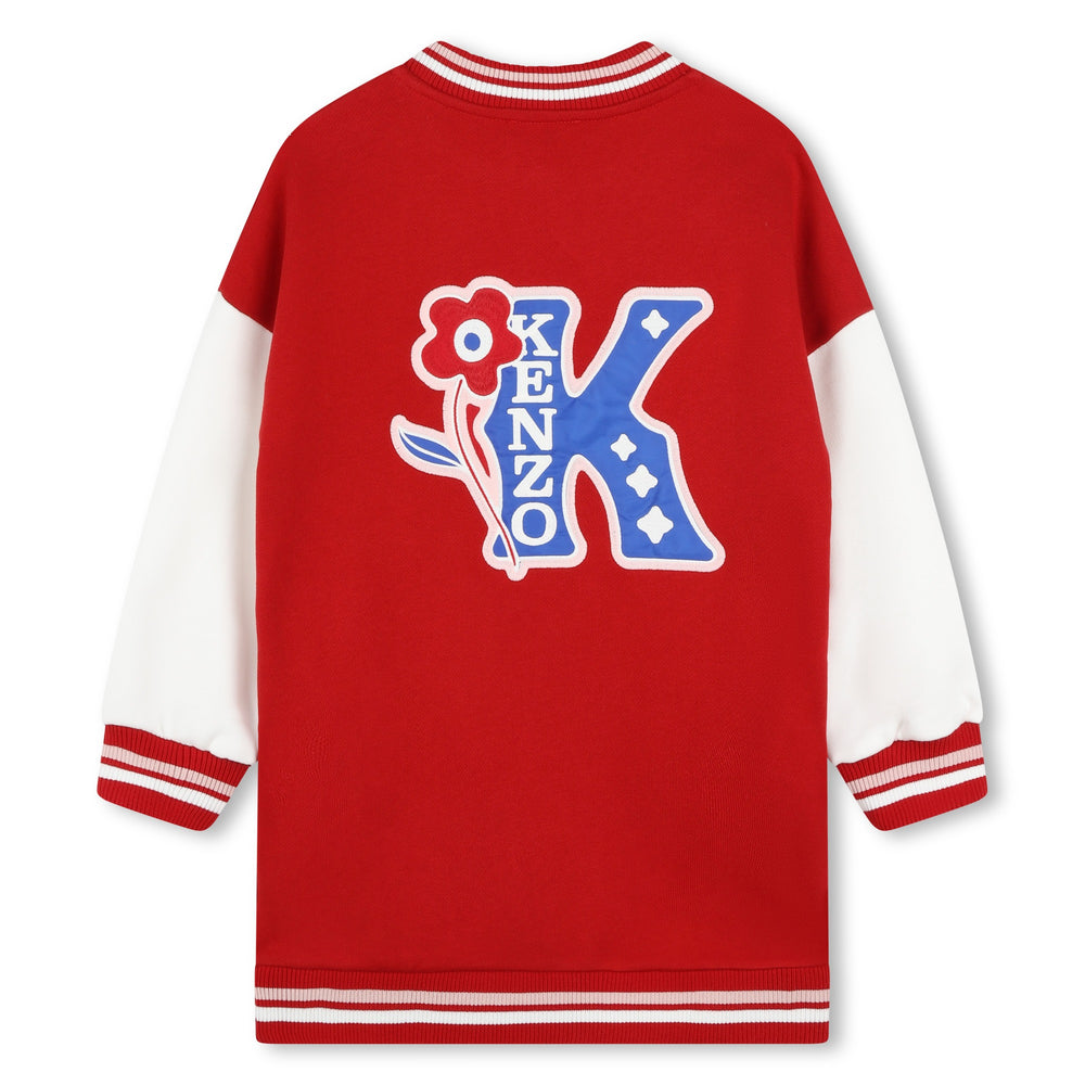 Kenzo Kids Embroidered Cotton Dress Cherry Red Size 8Yrs Kenzo Kids Embroidered Cotton Dress Cherry Red Size 8Yrs