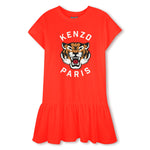 Kenzo Tiger Logo Dress - Red