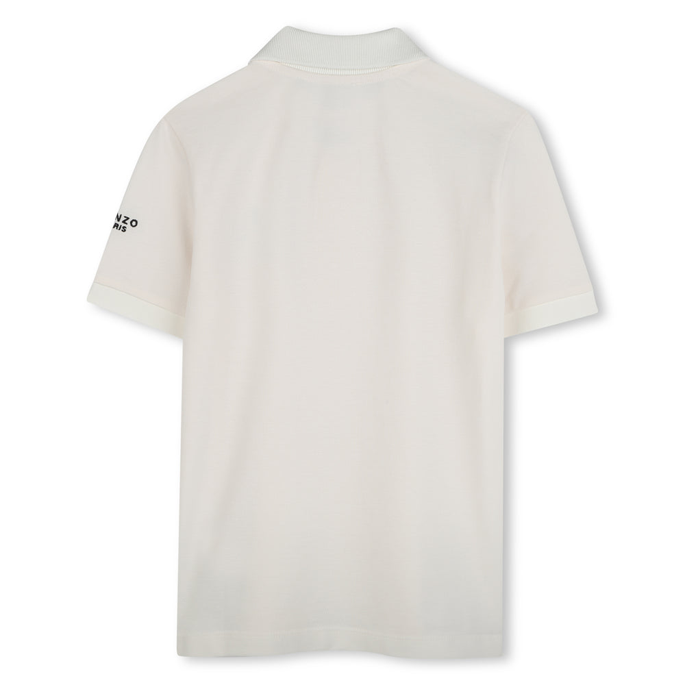 Kenzo Tiger Patch Polo - White