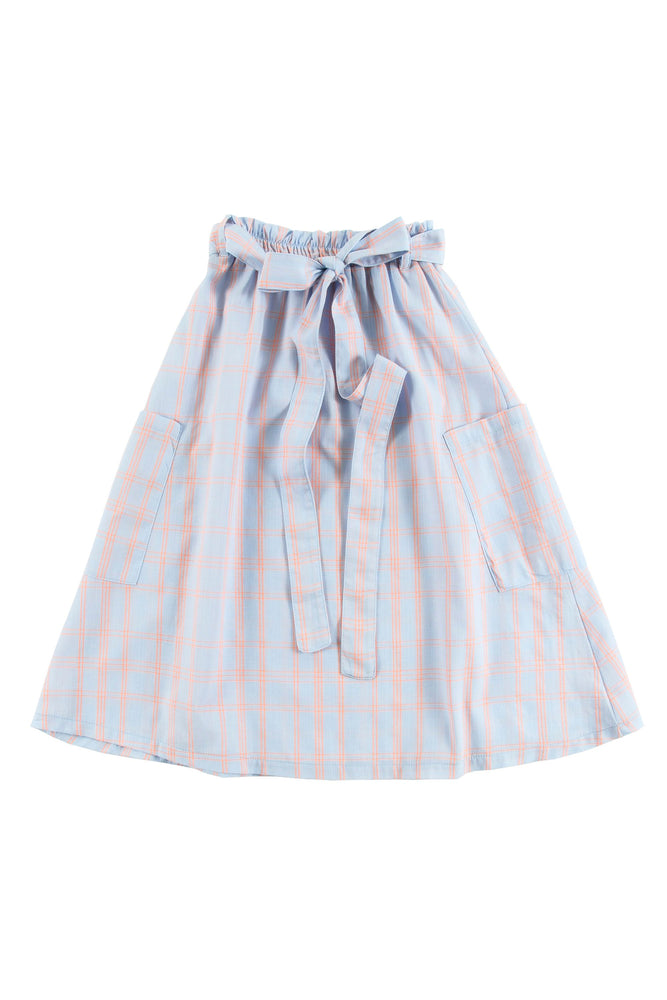 Loud Apparel Palma Midi Skirt - Check Neon