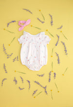 Louise Misha Yolia Romper - Pink Bouquet Stripes