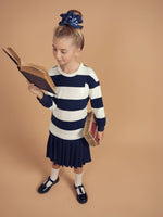 Teela Stripe Dress - Navy