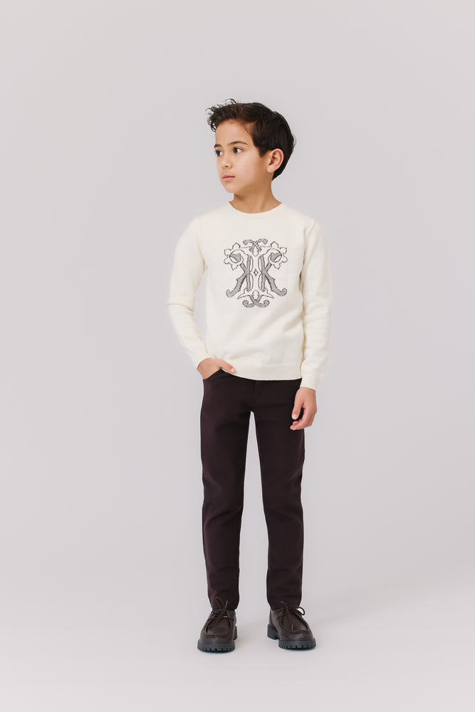 Kipp Everette Knit Sweater - White
