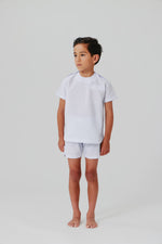 Kipp Lucas Stripe Pull On Shorts - Light Blue