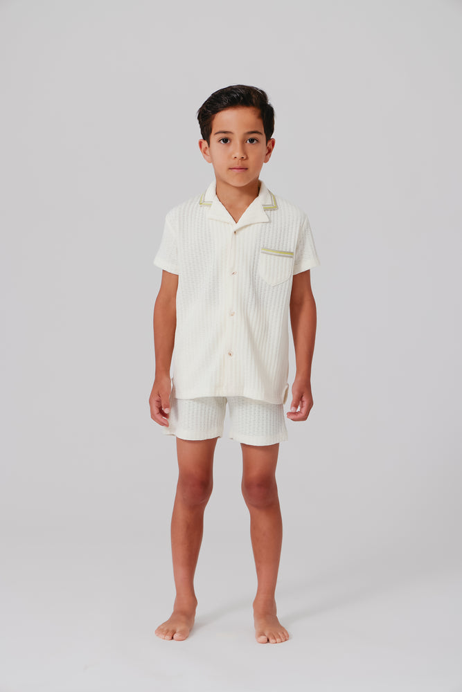 Kipp Leo Pull On Shorts - Vanilla
