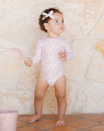 Rylee + Cru Daphne Rashguard Swimsuit - Cherries