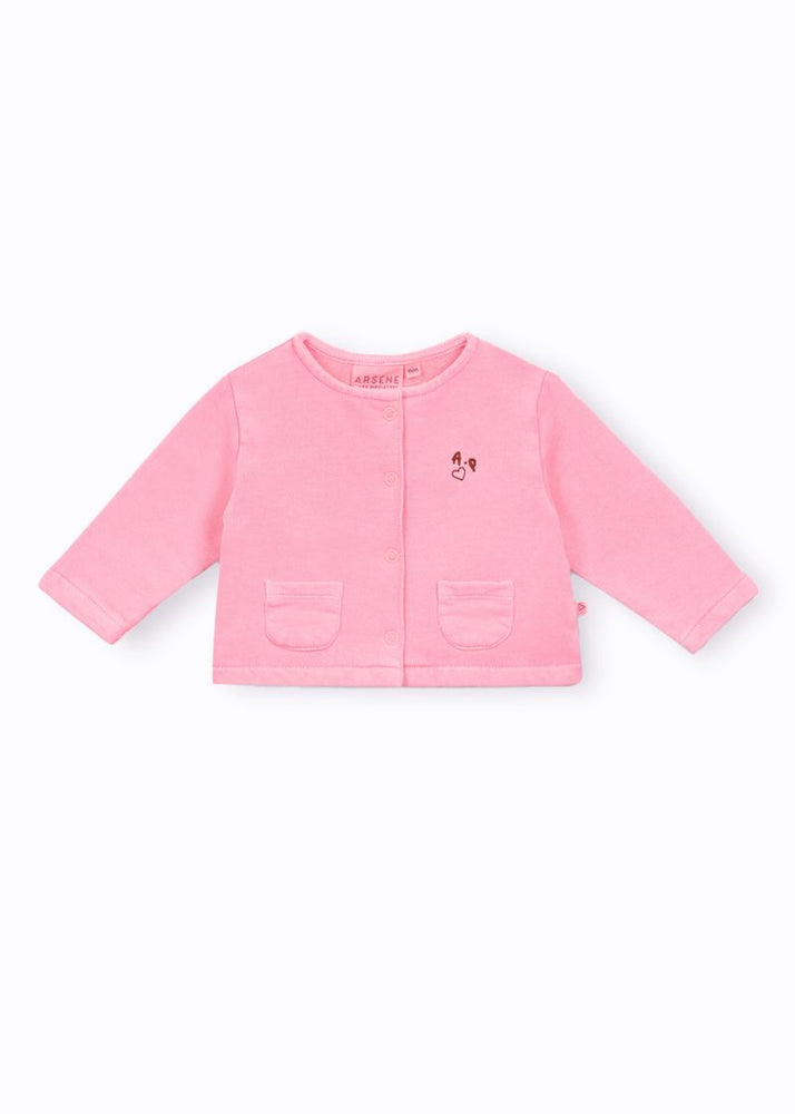Arsene et les Pipelettes Baby Cardigan Set - Rose Fluo