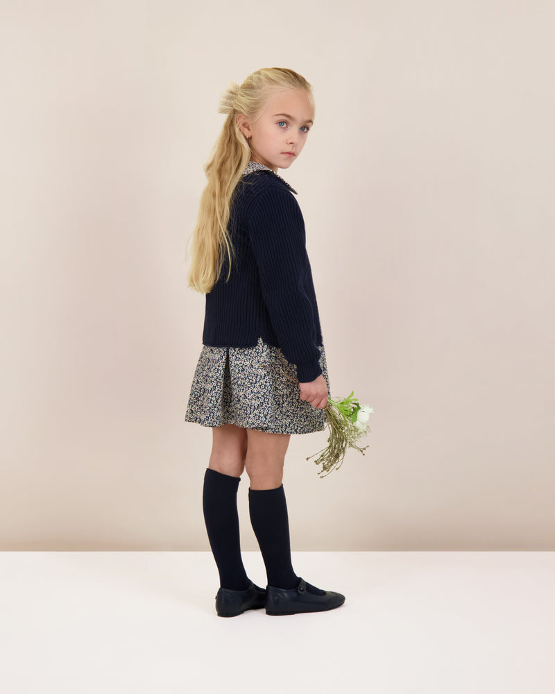 Analogie Daisy Floral Dress - Dusty Blue
