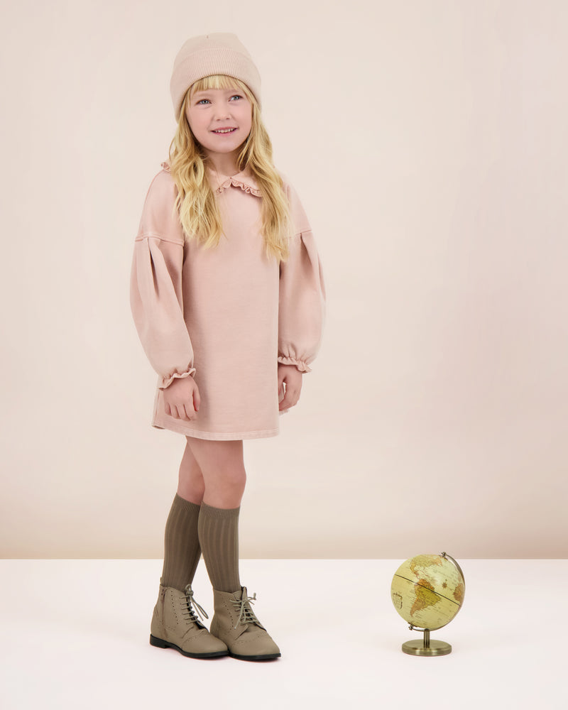 Analogie Dusty Pink Wash Sweatshirt Dress