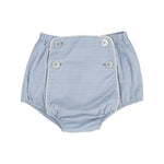 Analogie Windowpane Button Bloomer - Light Blue