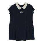 Analogie Short Sleeve Pique Dress - Navy