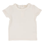 Lil legs Ruffle Tee - Winter White Lil legs Ruffle Tee - Winter White
