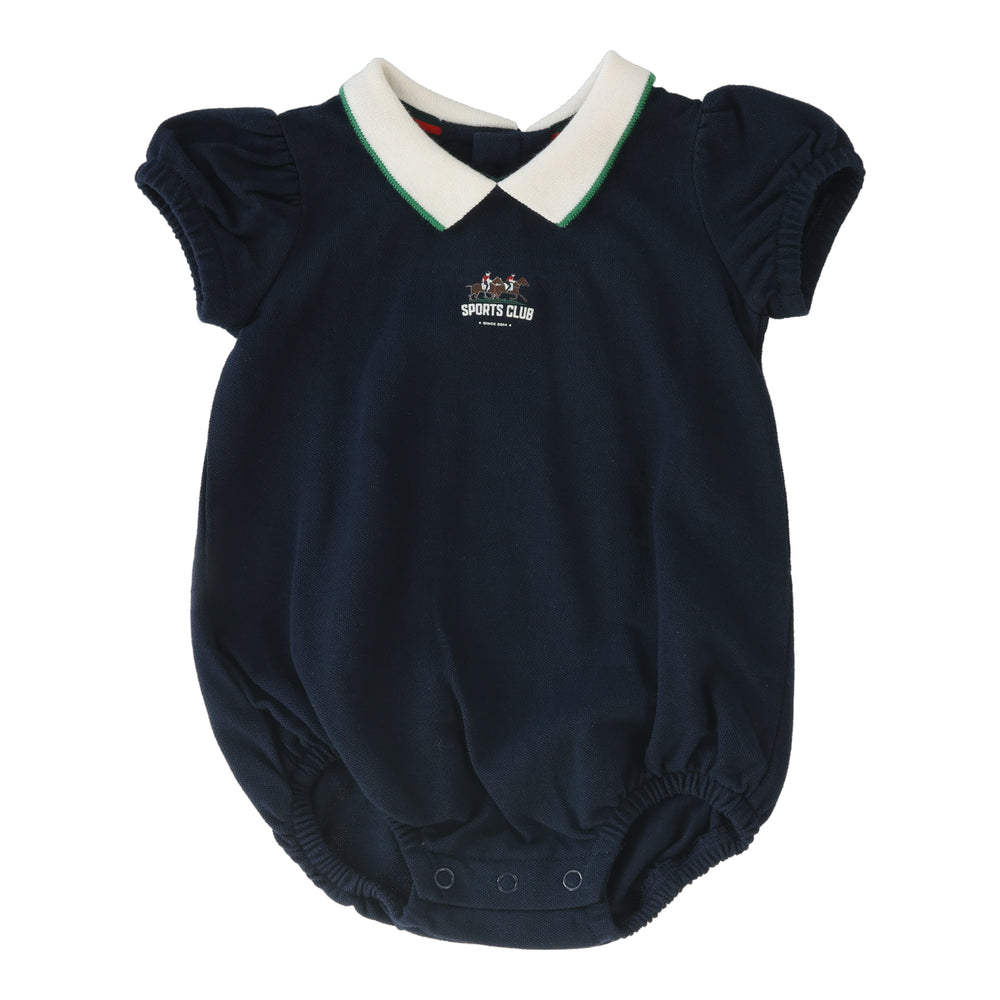 Analogie Puff Sleeve Romper - Navy