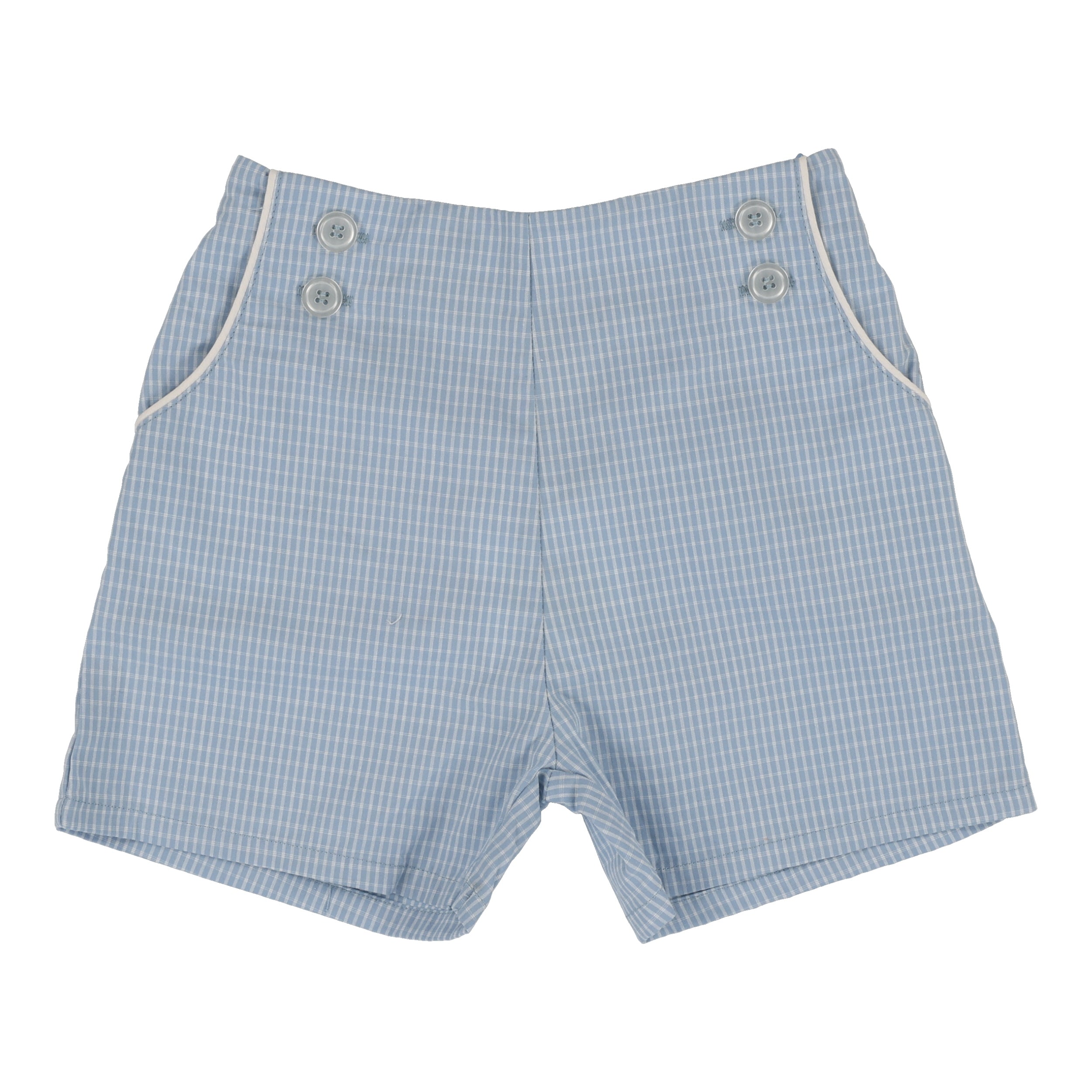 Analogie Windowpane Button Shorts - Light Blue – The Shoppe Miami