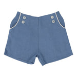 Analogie Button Shorts - Bright Blue