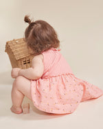 Buho Sweet Pears Combination Baby Dress - Peach Pink