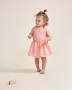 Buho Sweet Pears Combination Baby Dress - Peach Pink