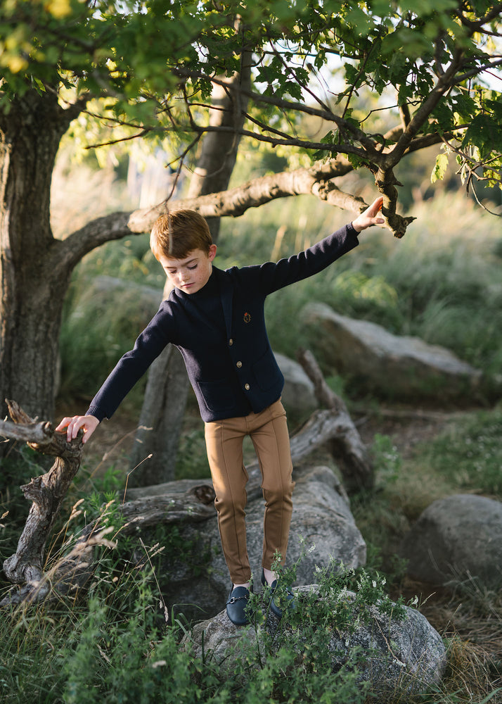Analogie Knit Pants with Seam - Camel