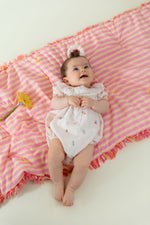 Louise Misha Yolia Romper - Pink Bouquet Stripes