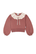 Mipounet Gala Collared Sweater - Pink