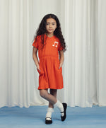 Mini Rodini Note Short Sleeve Dress - Red