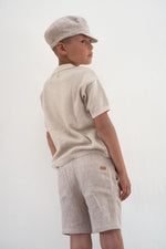 Popelin Linen Bermuda Shorts - Sand