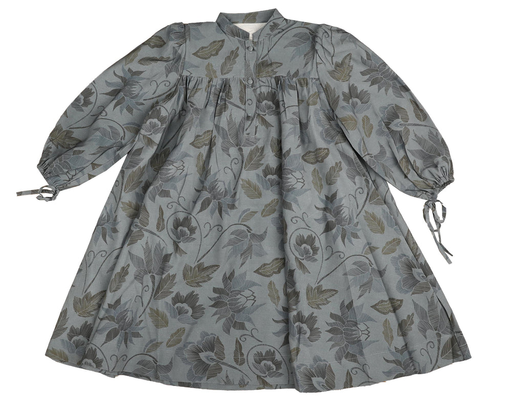 Noma Line Floral Print Dress - Slate