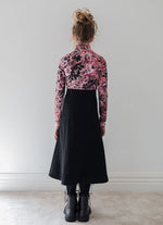 Steph the Label Denim Button Skirt - Black