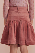 Petite Amalie Pink Cord Skirt - Misty Rose