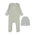 Lilette Pointelle Bebe Footie Set - Seafoam