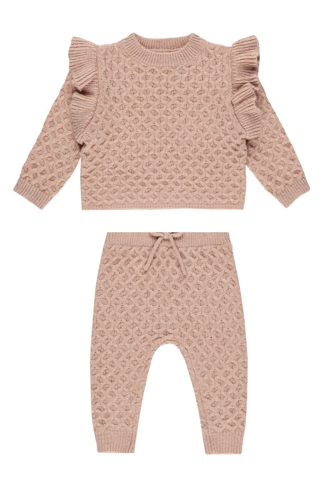 Rylee + Cru Gable Sweater Set - Rose