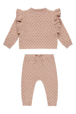 Rylee + Cru Gable Sweater Set - Rose