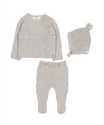 Buho Knit Baby Gift Set - Light Grey