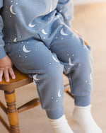 Quincy Mae Relaxed Fleece Sweatshirt Set - Silver Moons