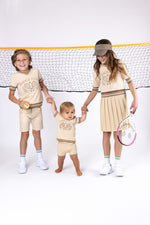 Teela Tennis Logo Boys Top - Beige