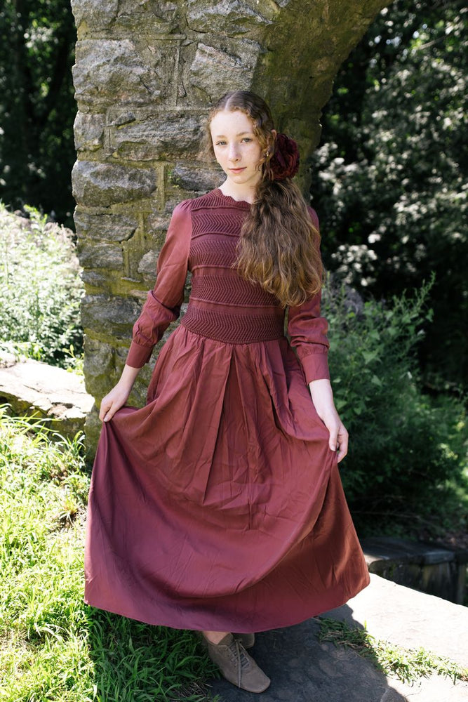 Prairie Cosima Dress - Maroon