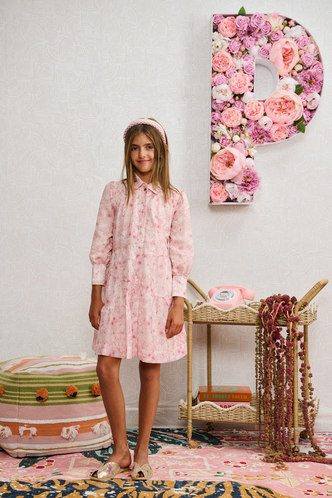 light pink button down dress Miss Selfridge Pinstripe Fitted Poplin Shirt Dress in light Pink