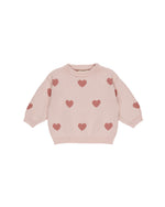 Quincy Mae Knit Heart Set - Bubblegum