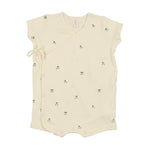 Lilette Scattered Cherry Romper - Ivory/Mint